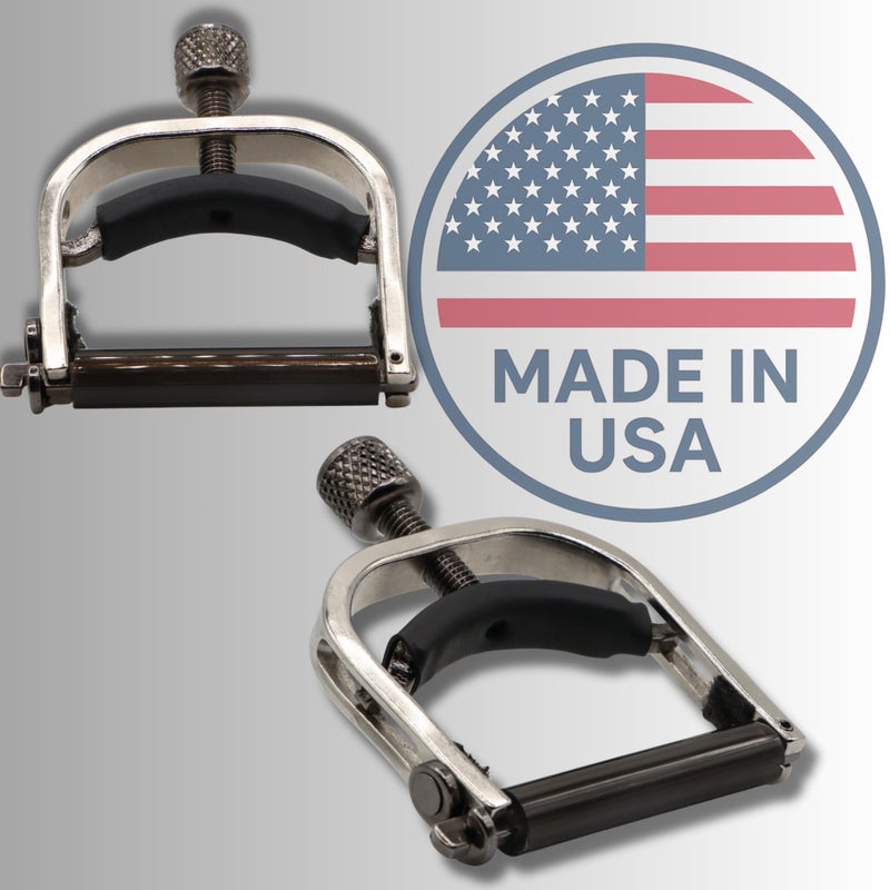 PAIGE Banjo, Mandolin & Ukulele Capo â€“ Nickel-Plated Steel, Handcrafted in USA â€“ Adjustable Center Tension for Clean Sound (Capo- Paige) - Image 5